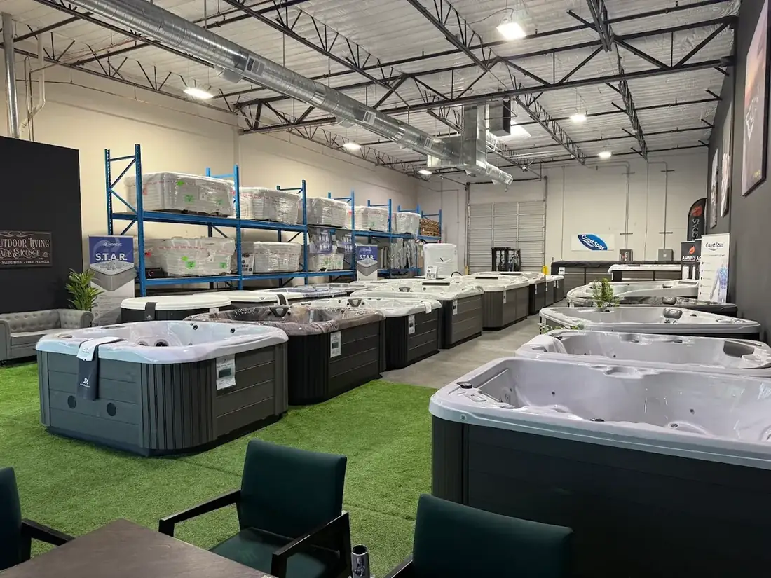 New hot tubs and swim spas on display at DS Outdoor Living in Arizona